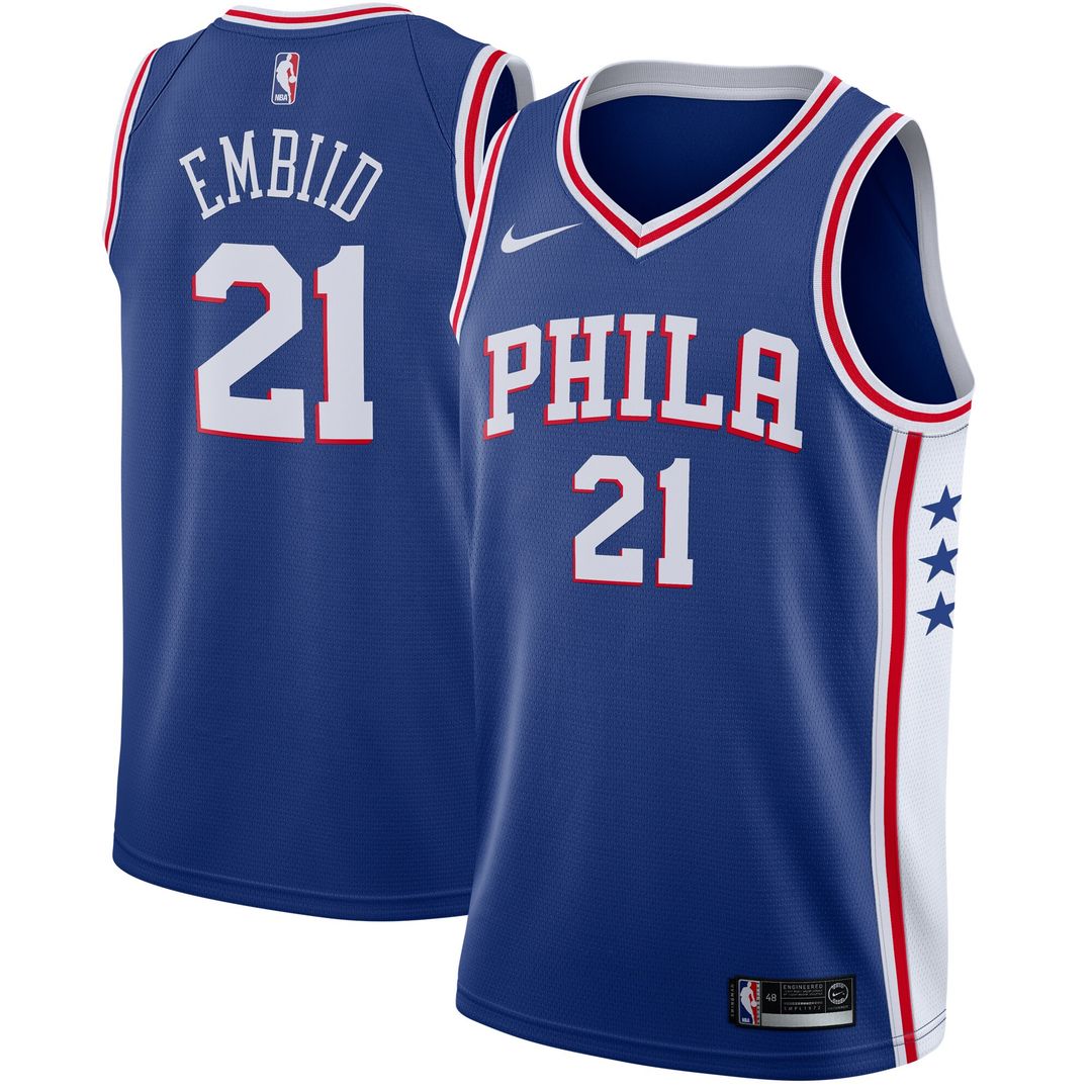 Philadelphia 76ers Joel Embiid Nike Swingman Jersey Royal - Icon Edition Team Jersey Sports Fan Apparel