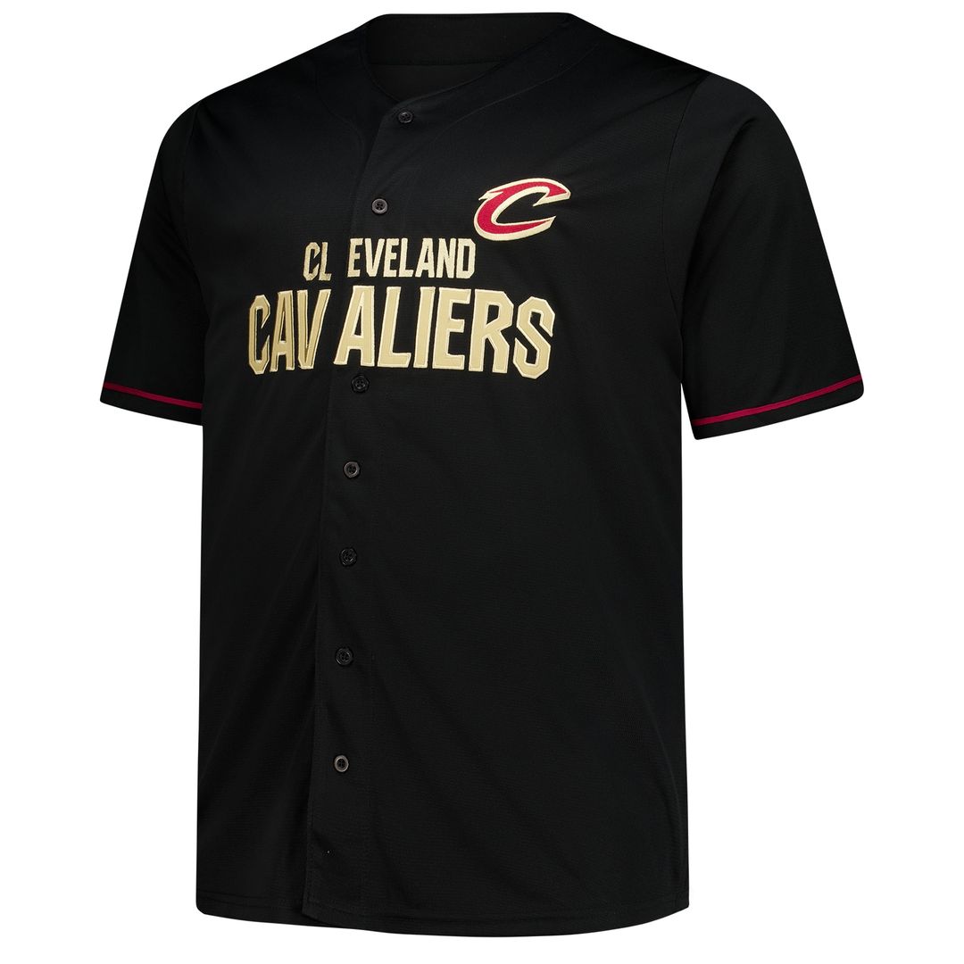 Cleveland Cavaliers Fanatics Big & Tall Pop Full - Button Jersey - Black Team Jersey Sports Fan Apparel