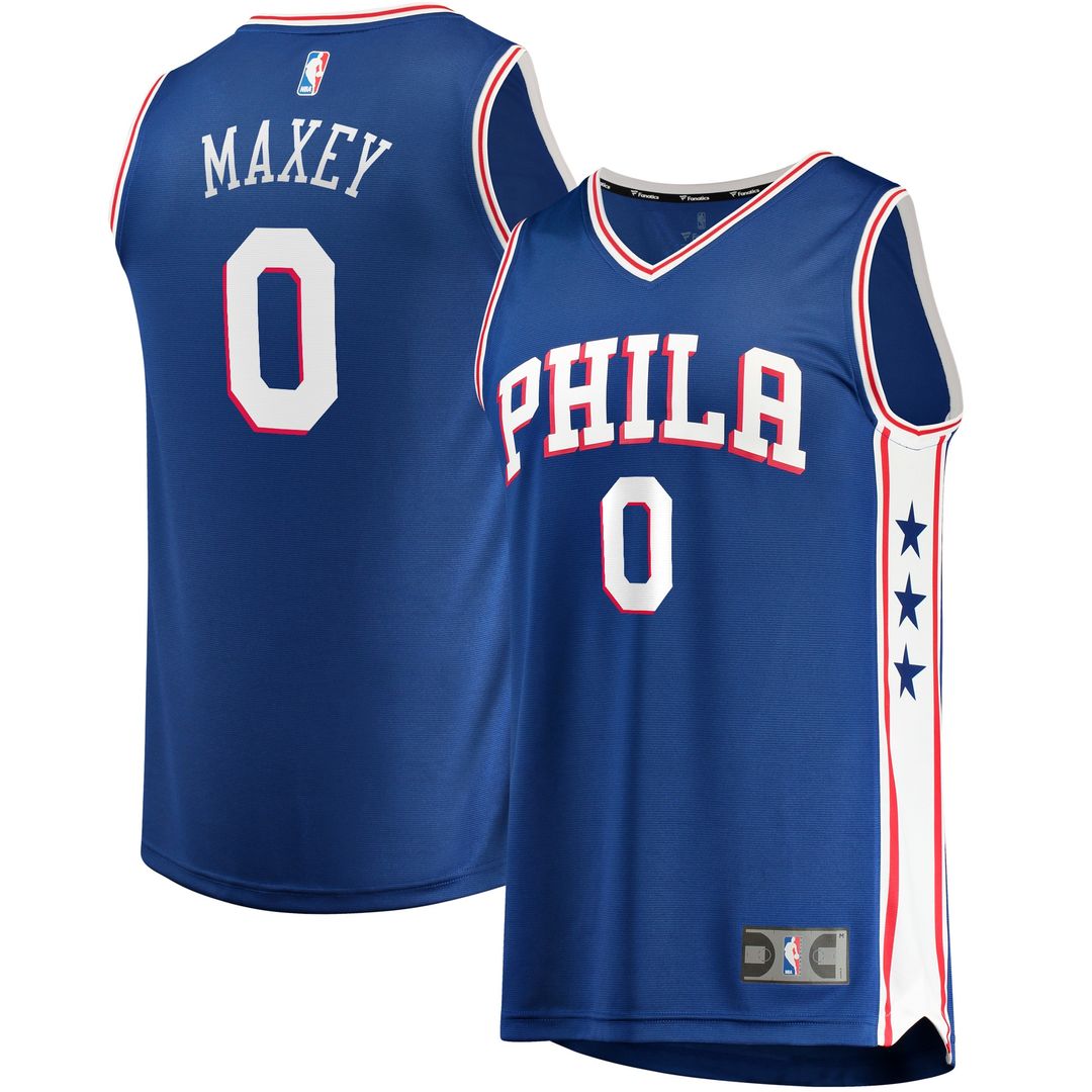 Philadelphia 76ers Tyrese Maxey Fanatics Fast Replica Jersey Royal - Icon Edition Team Jersey Sports Fan Apparel