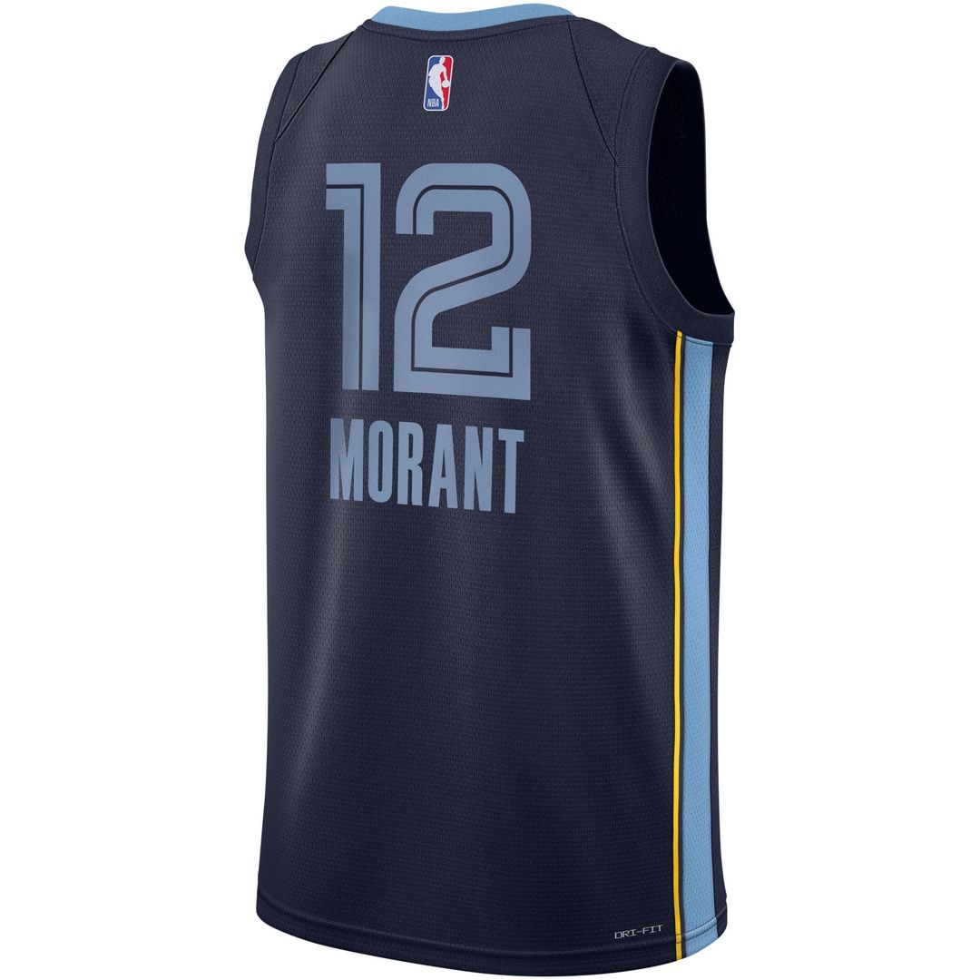 Memphis Grizzlies Ja Morant Nike Youth Swingman Jersey - Icon Edition - Navy Team Jersey Sports Fan Apparel