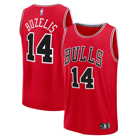Chicago Bulls Matas Buzelis Fanatics Youth Fast Break Replica Player Jersey - Icon Edition - Red Team Jersey Sports Fan Apparel