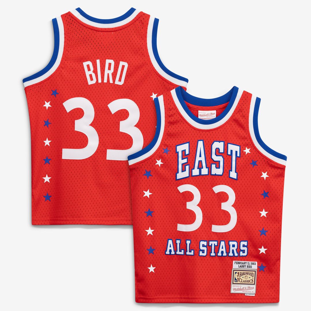 Larry Bird 1983 NBA All - Star Game Mitchell & Ness Youth Hardwood Classics Swingman Jersey - Red Team Jersey Sports Fan Apparel