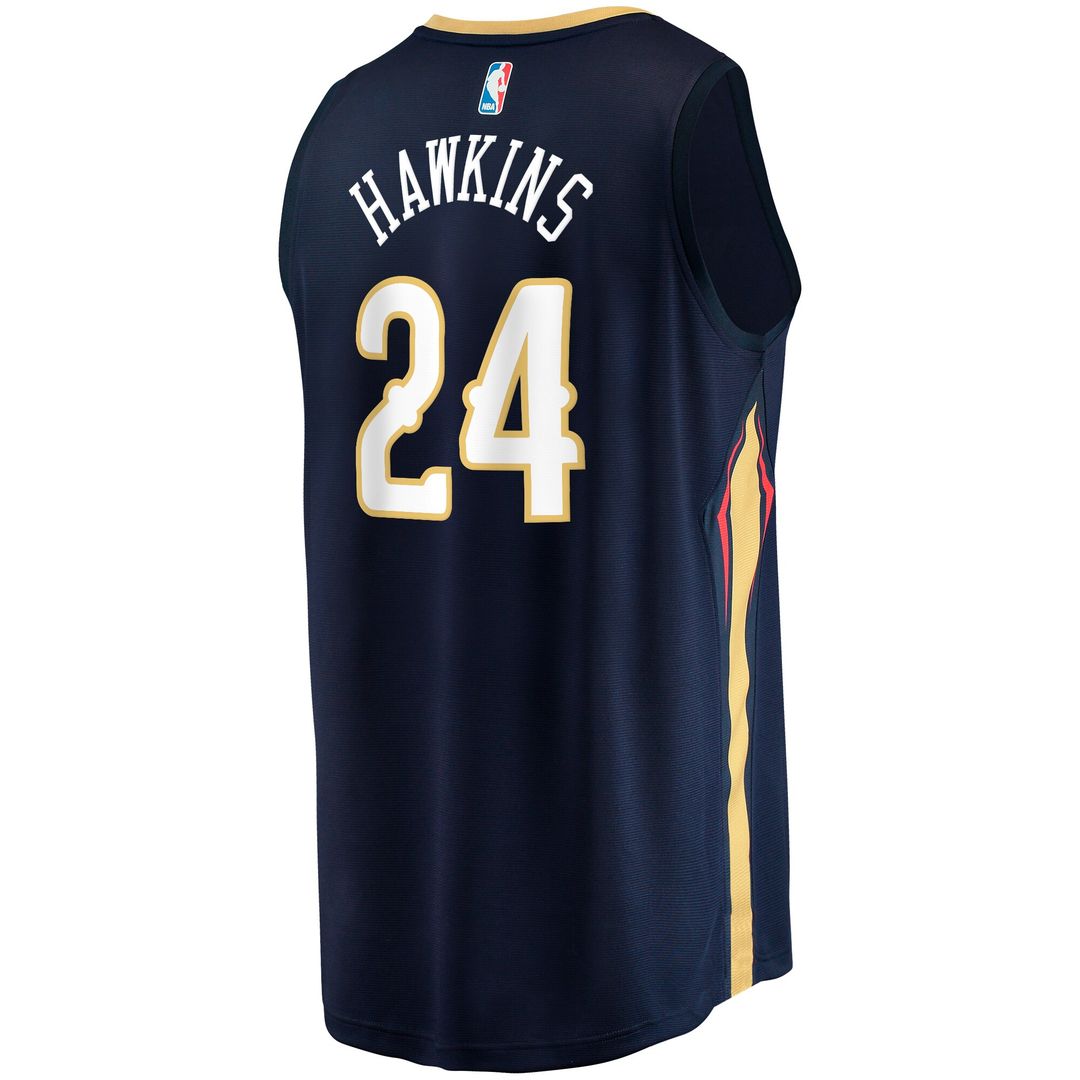 New Orleans Pelicans Jordan Hawkins Fanatics Fast Break Replica Jersey - Icon Edition - Navy Team Jersey Sports Fan Apparel