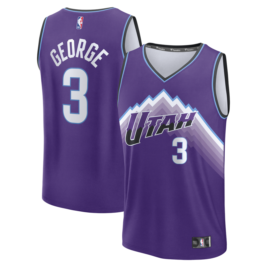 Utah Jazz Keyonte George Fanatics Fast Break Replica Jersey - Purple - Icon Edition Team Jersey Sports Fan Apparel