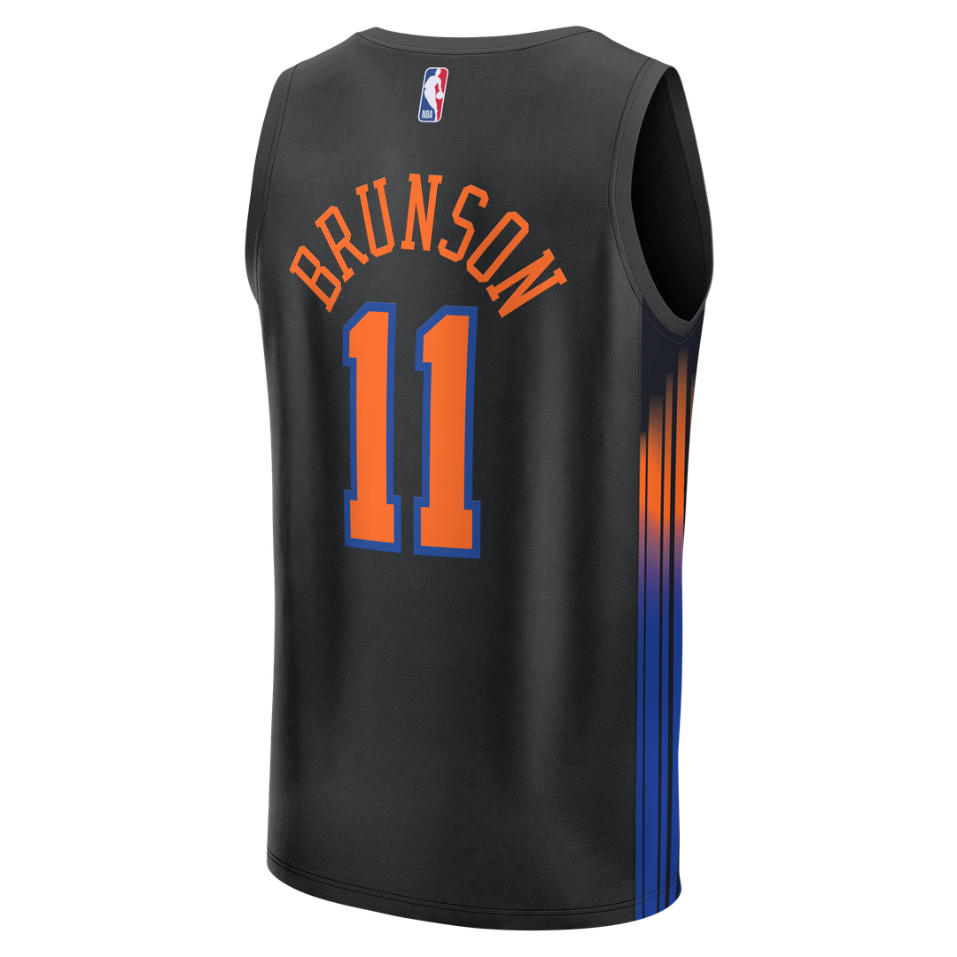New York Knicks Jalen Brunson Fanatics Fast Break Jersey - Statement Edition - Black Team Jersey Sports Fan Apparel