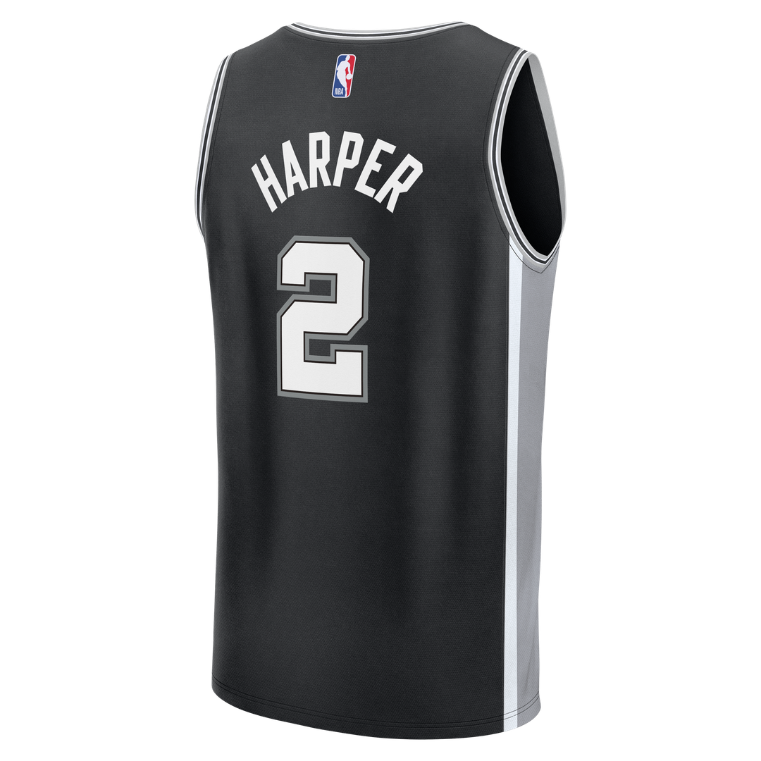 San Antonio Spurs Dylan Harper Fanatics Fast Break Jersey - Black - Icon Edition Team Jersey Sports Fan Apparel