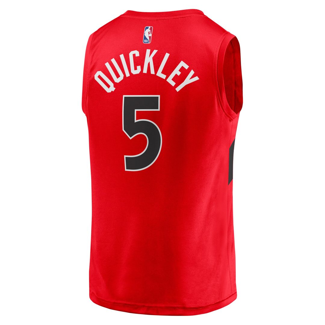 Toronto Raptors Immanuel Quickley Fanatics Fast Break Player Jersey - Icon Edition - Red Team Jersey Sports Fan Apparel