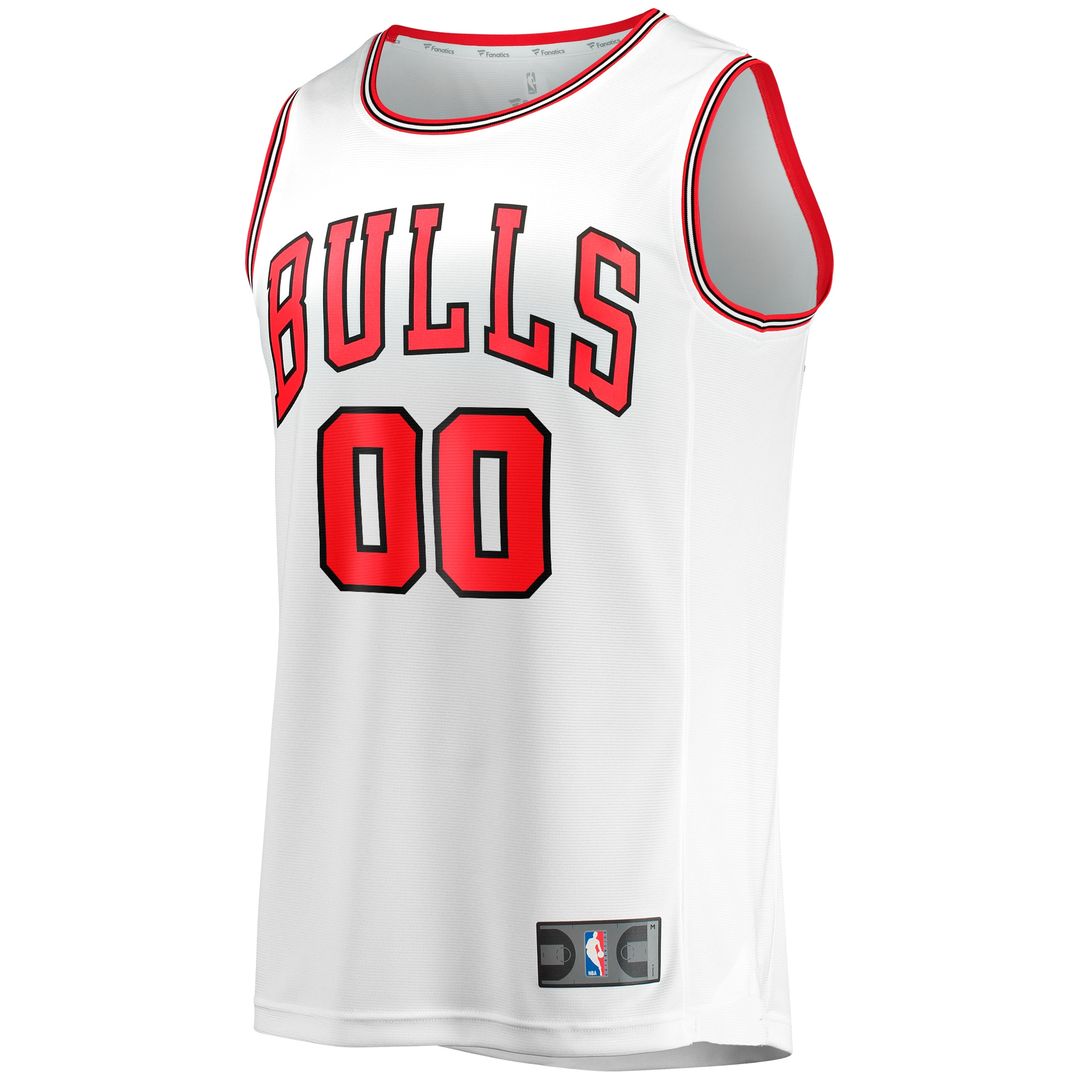 Chicago Bulls Fanatics Youth Fast Break Replica Custom Jersey - Association Edition - White Team Jersey Sports Fan Apparel