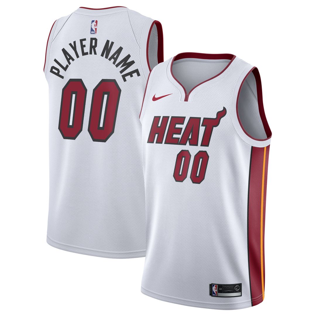 Miami Heat Nike 2020/21 Swingman Custom Jersey - Association Edition - White Team Jersey Sports Fan Apparel