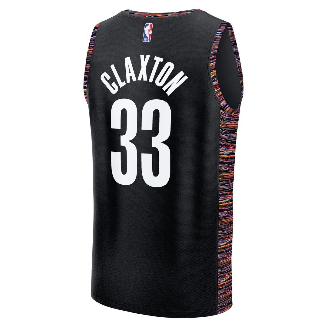 Brooklyn Nets Nic Claxton Fanatics 2025/26 City Edition Fast Break Jersey - Black Team Jersey Sports Fan Apparel