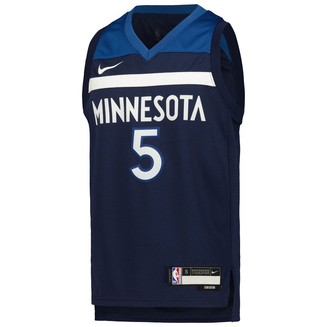 Minnesota Timberwolves Anthony Edwards Nike Youth Swingman Jersey - Icon Edition - Navy Team Jersey Sports Fan Apparel