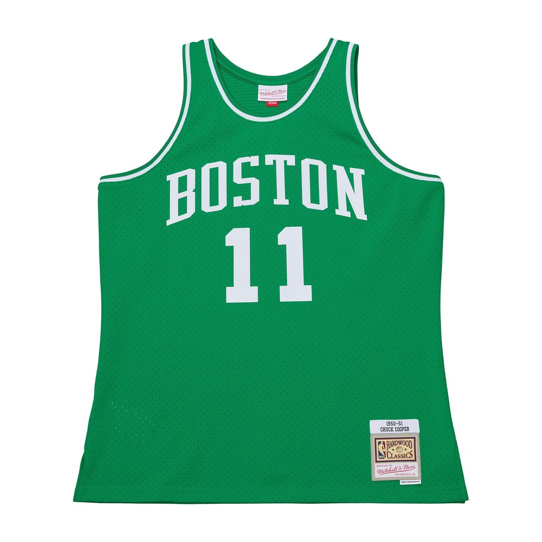 Boston Celtics Chuck Cooper Mitchell & Ness 1950 - 51 Pioneers Swingman Jersey - Kelly Green Team Jersey Sports Fan Apparel