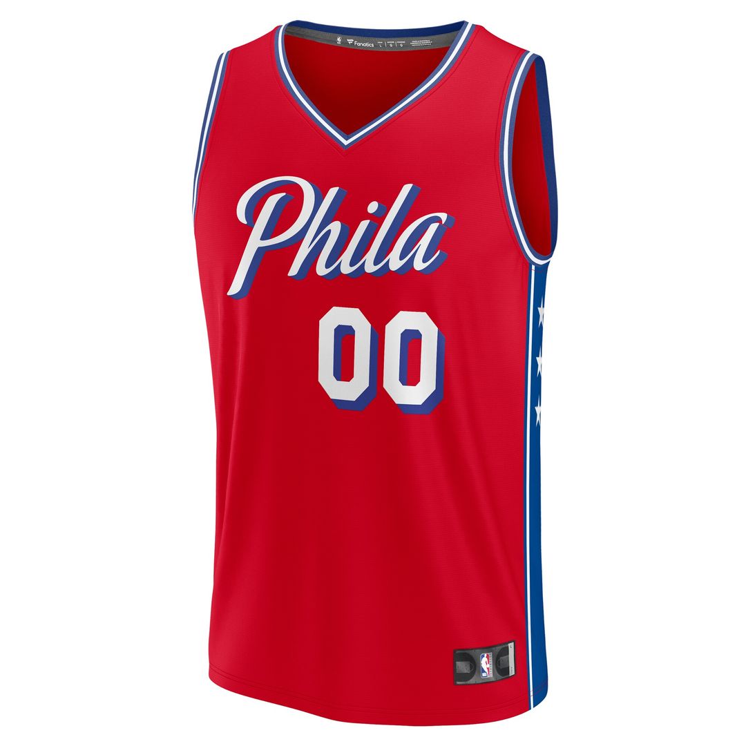 Philadelphia 76ers Fanatics Youth Fast Break Replica Custom Jersey - Statement Edition - Red Team Jersey Sports Fan Apparel