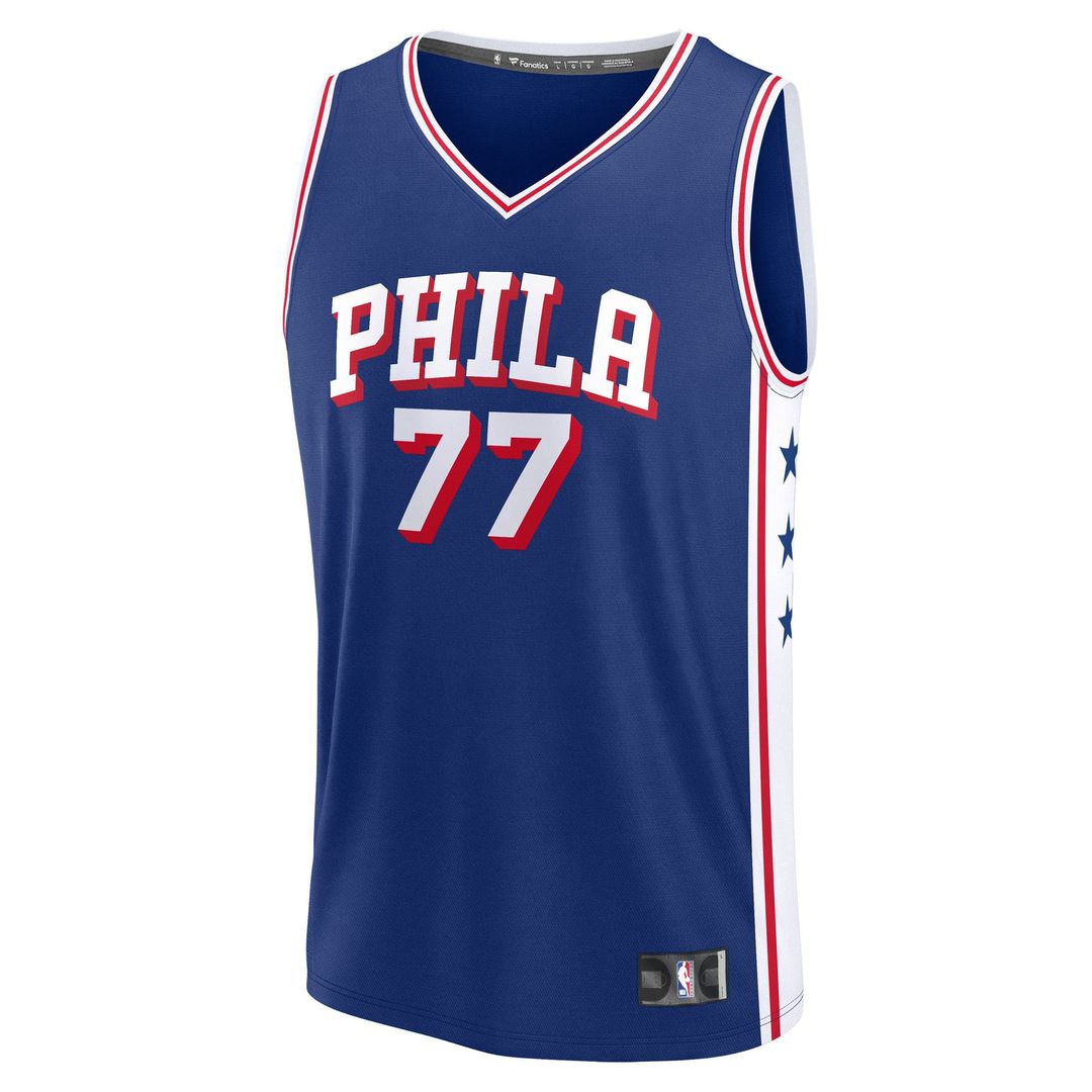 Philadelphia 76ers V. J. Edgecombe Fanatics 2025 NBA Draft First Round Pick Fast Break Replica Jersey - Icon Edition - Royal Team Jersey Sports Fan Ap
