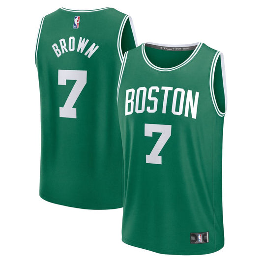 Boston Celtics Jaylen Brown Fanatics Fast Break Replica Player Jersey - Icon Edition - Kelly Green Team Jersey Sports Fan Apparel