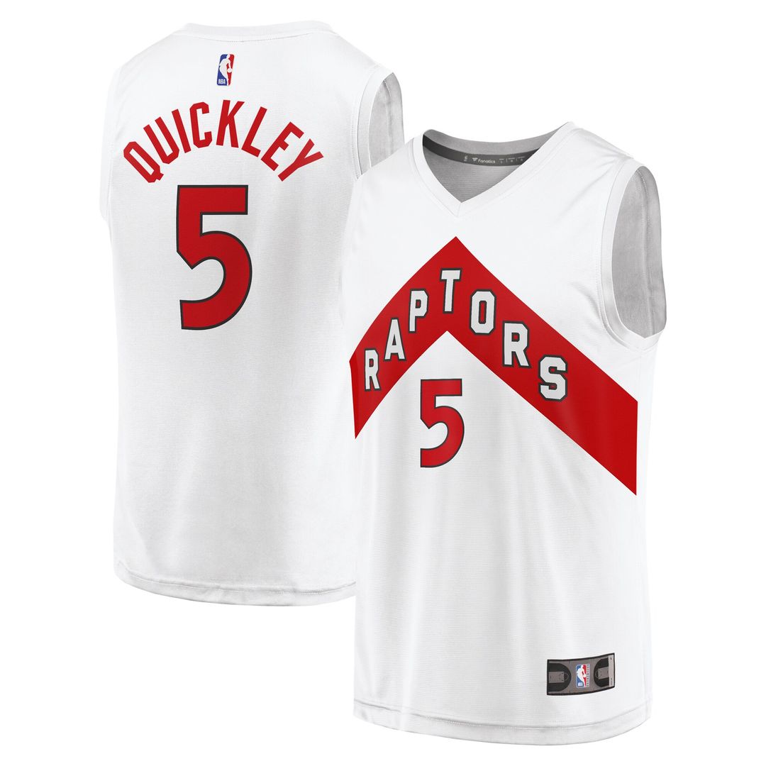 Toronto Raptors Immanuel Quickley Fanatics Fast Break Player Jersey - Association Edition - White Team Jersey Sports Fan Apparel