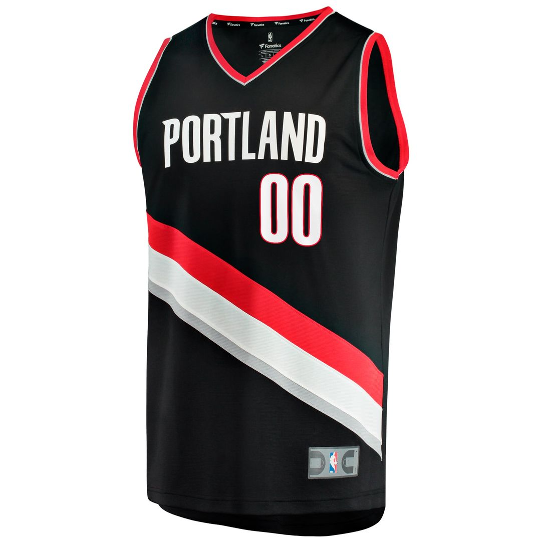 Portland Trail Blazers Scoot Henderson Fanatics Fast Break Replica Jersey - Icon Edition - Black Team Jersey Sports Fan Apparel