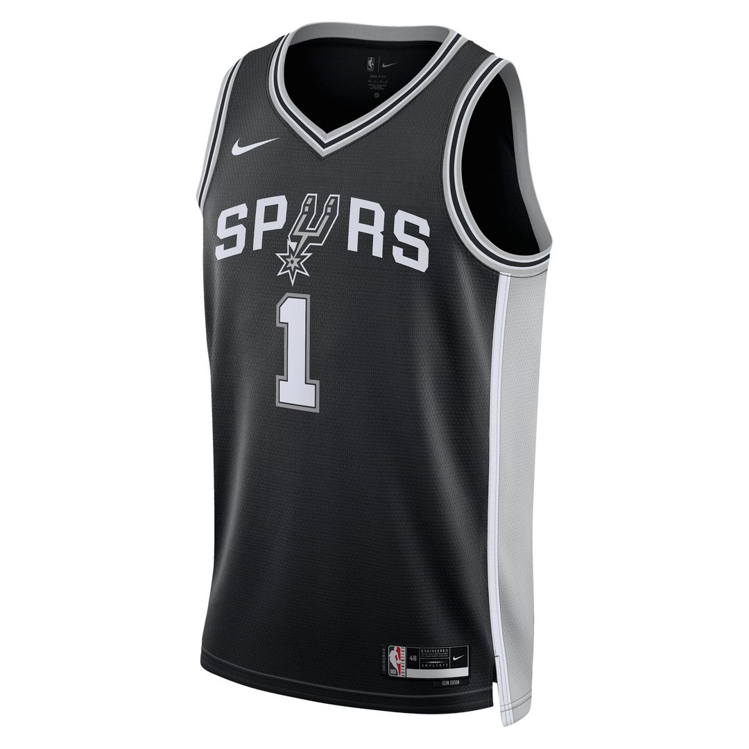 San Antonio Spurs Victor Wembanyama Nike Unisex Swingman Jersey - Icon Edition - Black Team Jersey Sports Fan Apparel
