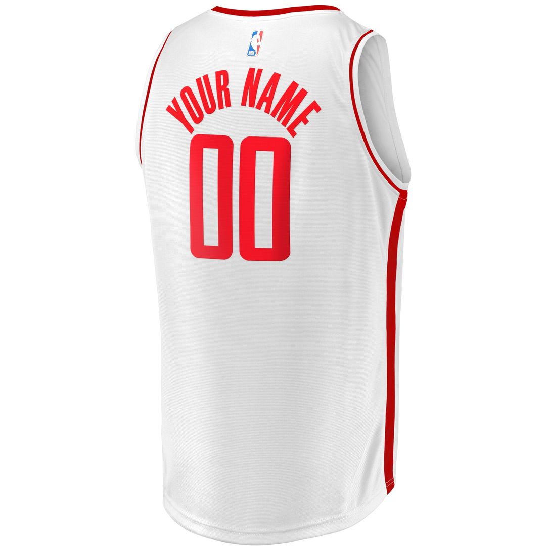 Houston Rockets Fanatics Youth Fast Break Replica Custom Jersey - Association Edition - White Team Jersey Sports Fan Apparel
