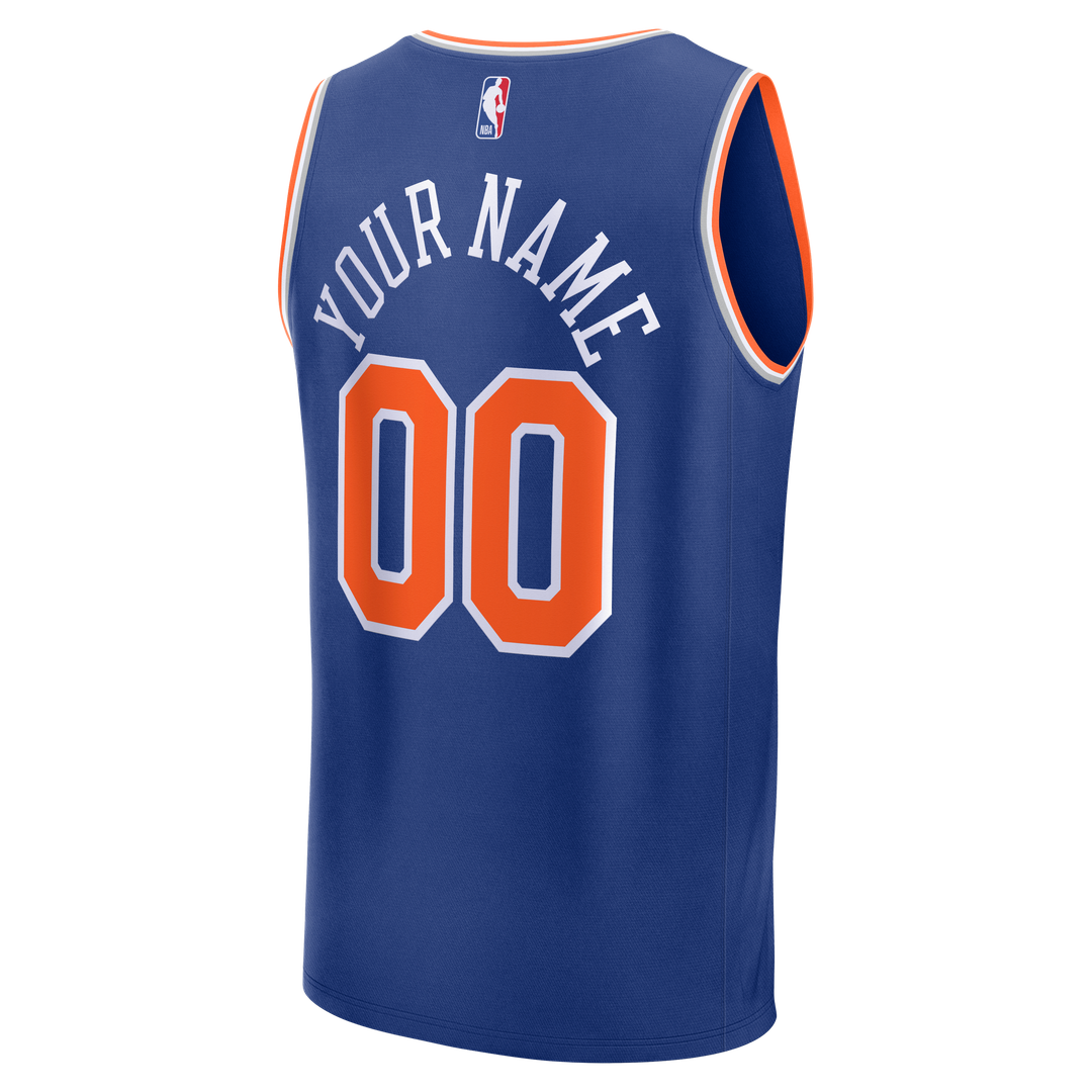 New York Knicks Fanatics 2026 NBA Finals Champions Fast Break Custom Jersey - Icon Edition - Blue Team Jersey Sports Fan Apparel