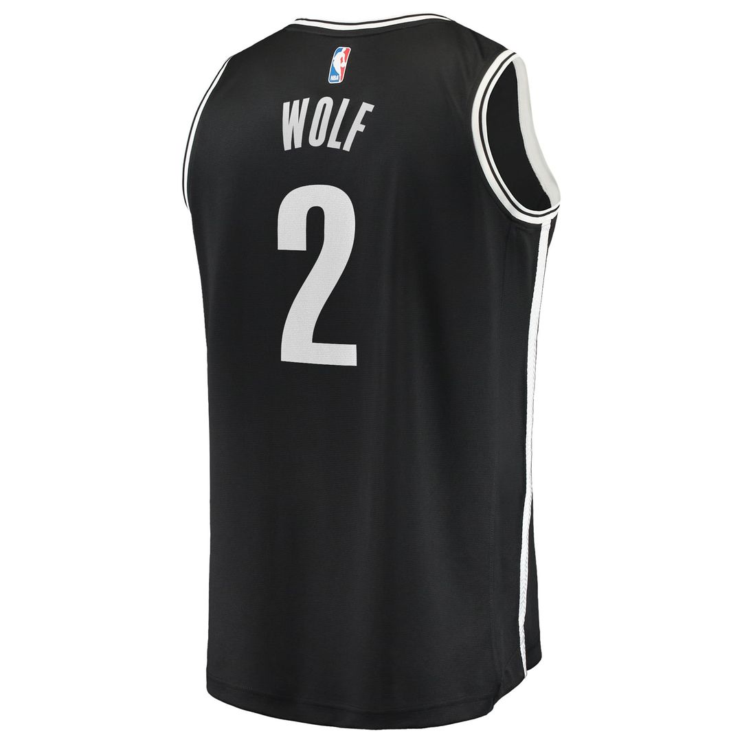 Brooklyn Nets Daniel Wolf Fanatics Fast Break Replica Jersey - Black - Icon Edition Team Jersey Sports Fan Apparel