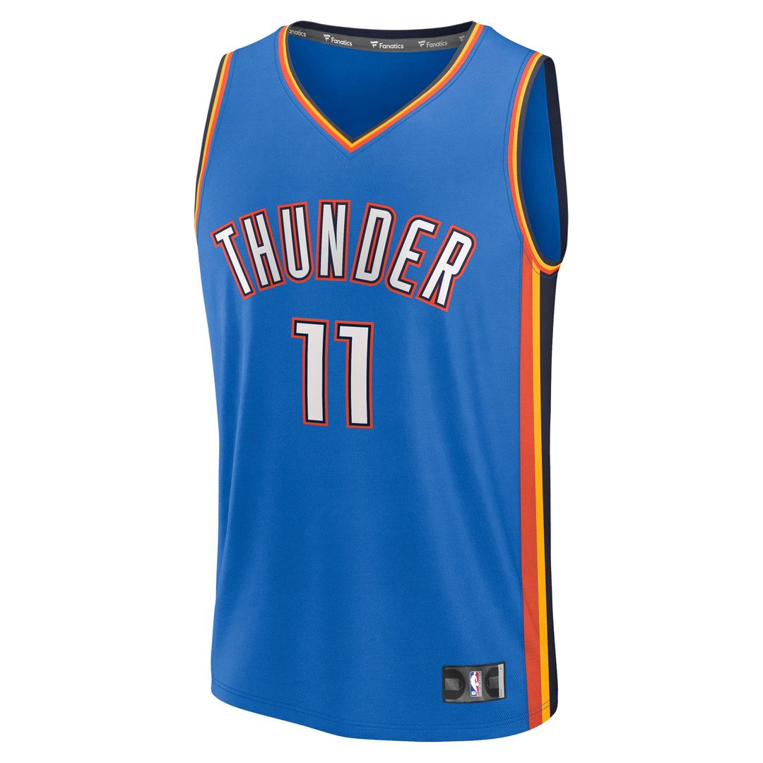 Oklahoma City Thunder Isaiah Joe Fanatics Fast Break Replica Player Jersey - Icon Edition - Blue Team Jersey Sports Fan Apparel