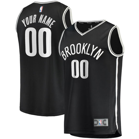 Brooklyn Nets Fanatics Youth Fast Break Custom Replica Jersey Black - Icon Edition Team Jersey Sports Fan Apparel