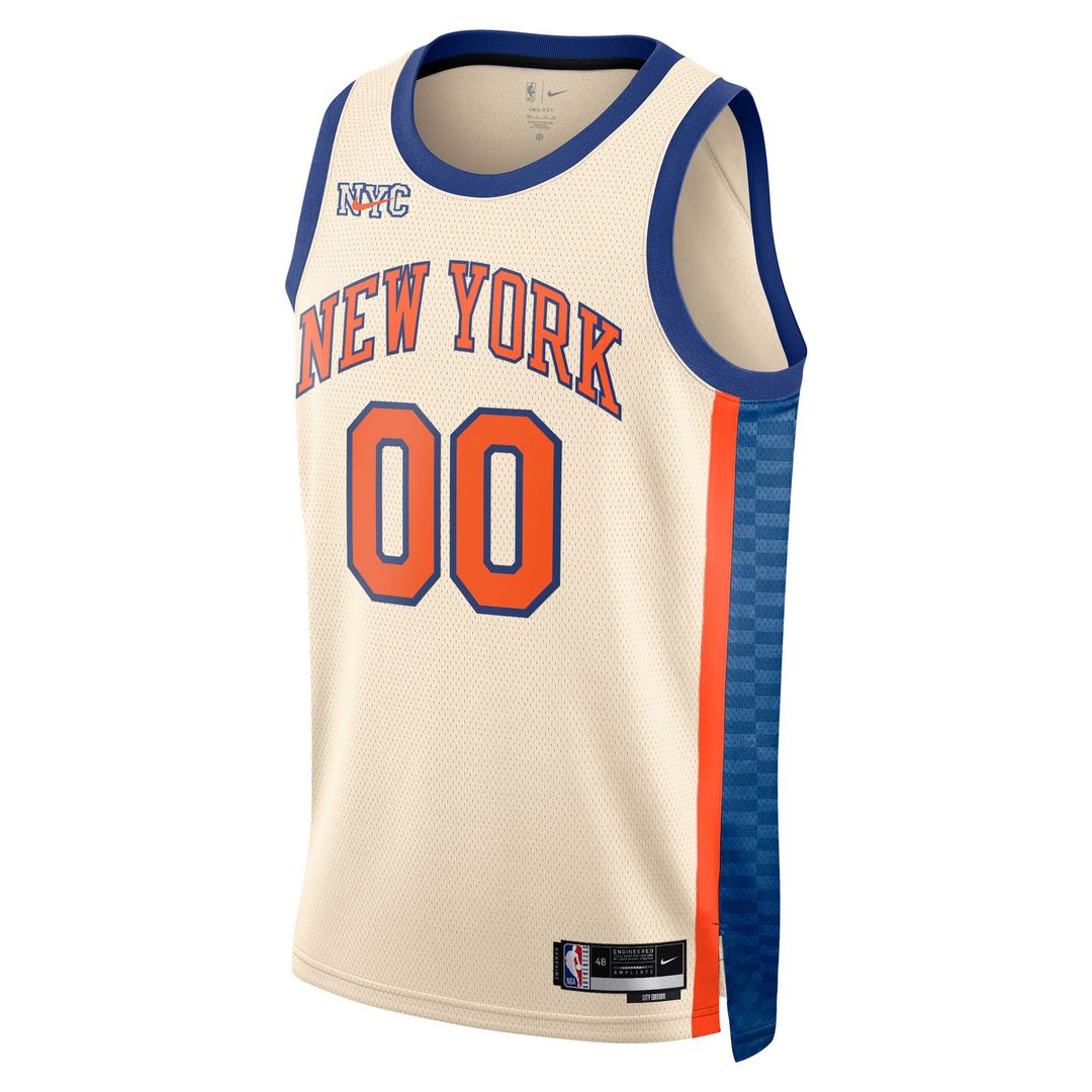 New York Knicks Nike Unisex 2025/26 City Edition Swingman Custom Jersey - Cream Team Jersey Sports Fan Apparel