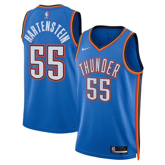 Oklahoma City Thunder Isaiah Hartenstein Nike Unisex Swingman Player Jersey - Icon Edition - Blue Team Jersey Sports Fan Apparel