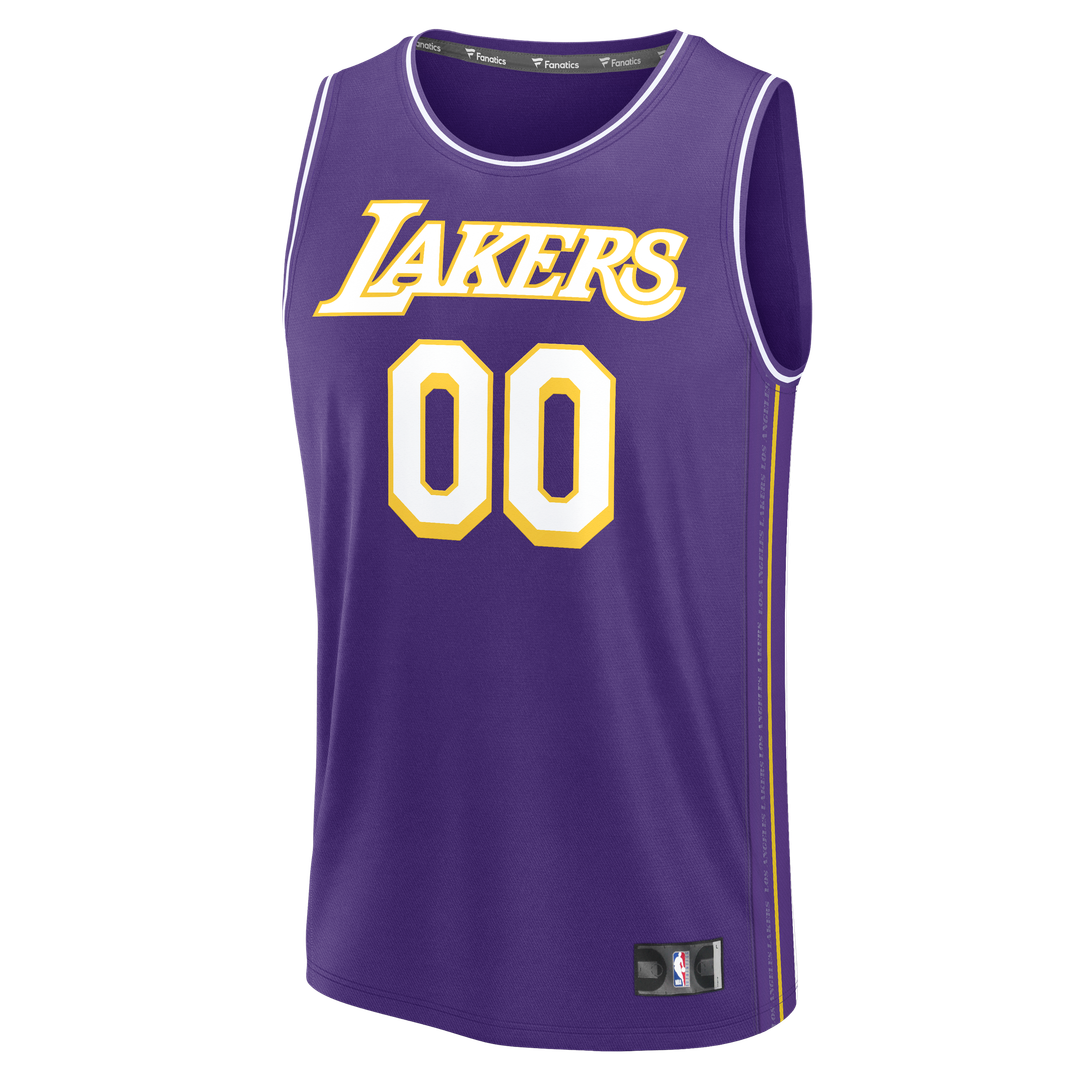 Los Angeles Lakers Fanatics Youth Fast Break Custom Jersey - Statement Edition - Purple Team Jersey Sports Fan Apparel