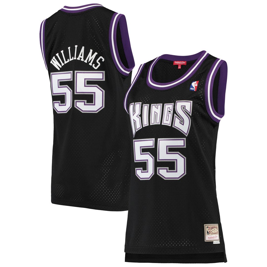 Sacramento Kings Jason Williams Mitchell & Ness Women's 2000/01 Hardwood Classics Swingman Jersey - Black Team Jersey Sports Fan Apparel