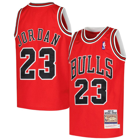 Chicago Bulls Michael Jordan Mitchell & Ness Youth Hardwood Classics 1997/98 Authentic Jersey - Red Team Jersey Sports Fan Apparel