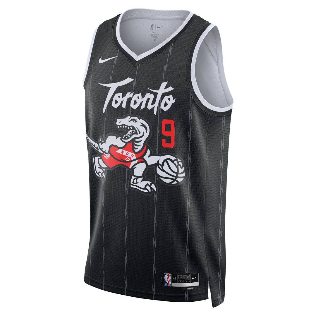 Toronto Raptors RJ Barrett Nike Unisex 2025/26 Swingman Jersey - Black - City Edition Team Jersey Sports Fan Apparel
