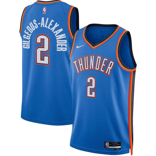 Oklahoma City Thunder Shai Gilgeous - Alexander Nike Unisex Swingman Jersey - Icon Edition - Blue Team Jersey Sports Fan Apparel