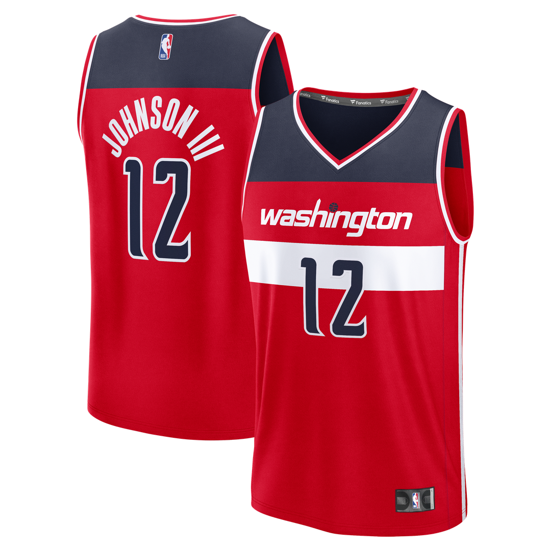 Washington Wizards Tre Johnson III Fanatics Fast Break Replica Jersey - Icon Edition - Red Team Jersey Sports Fan Apparel