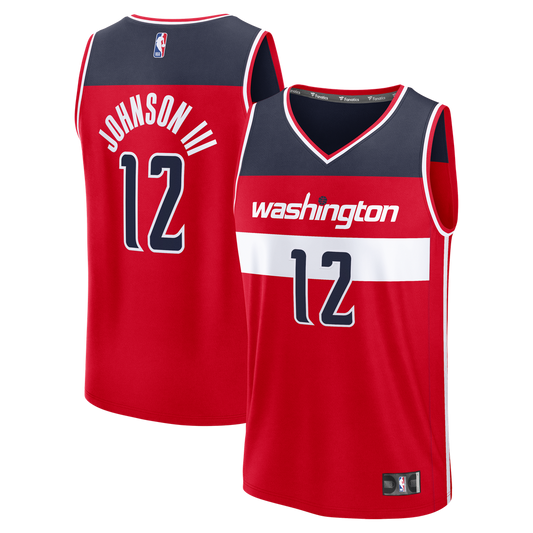 Washington Wizards Tre Johnson III Fanatics Fast Break Replica Jersey - Icon Edition - Red Team Jersey Sports Fan Apparel