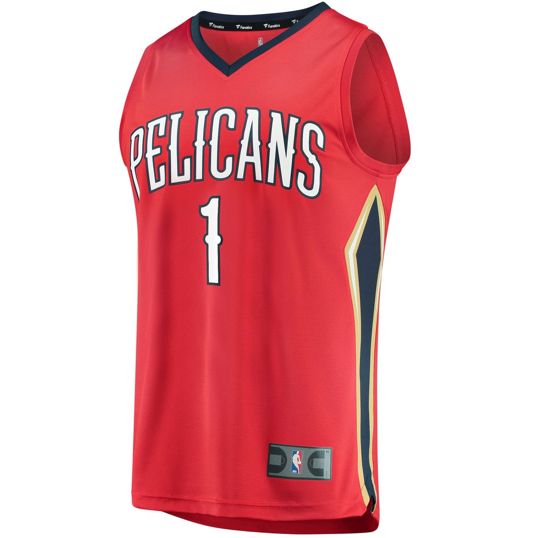 New Orleans Pelicans Zion Williamson Fanatics Replica Fast Break Jersey White - Association Edition Team Jersey Sports Fan Apparel