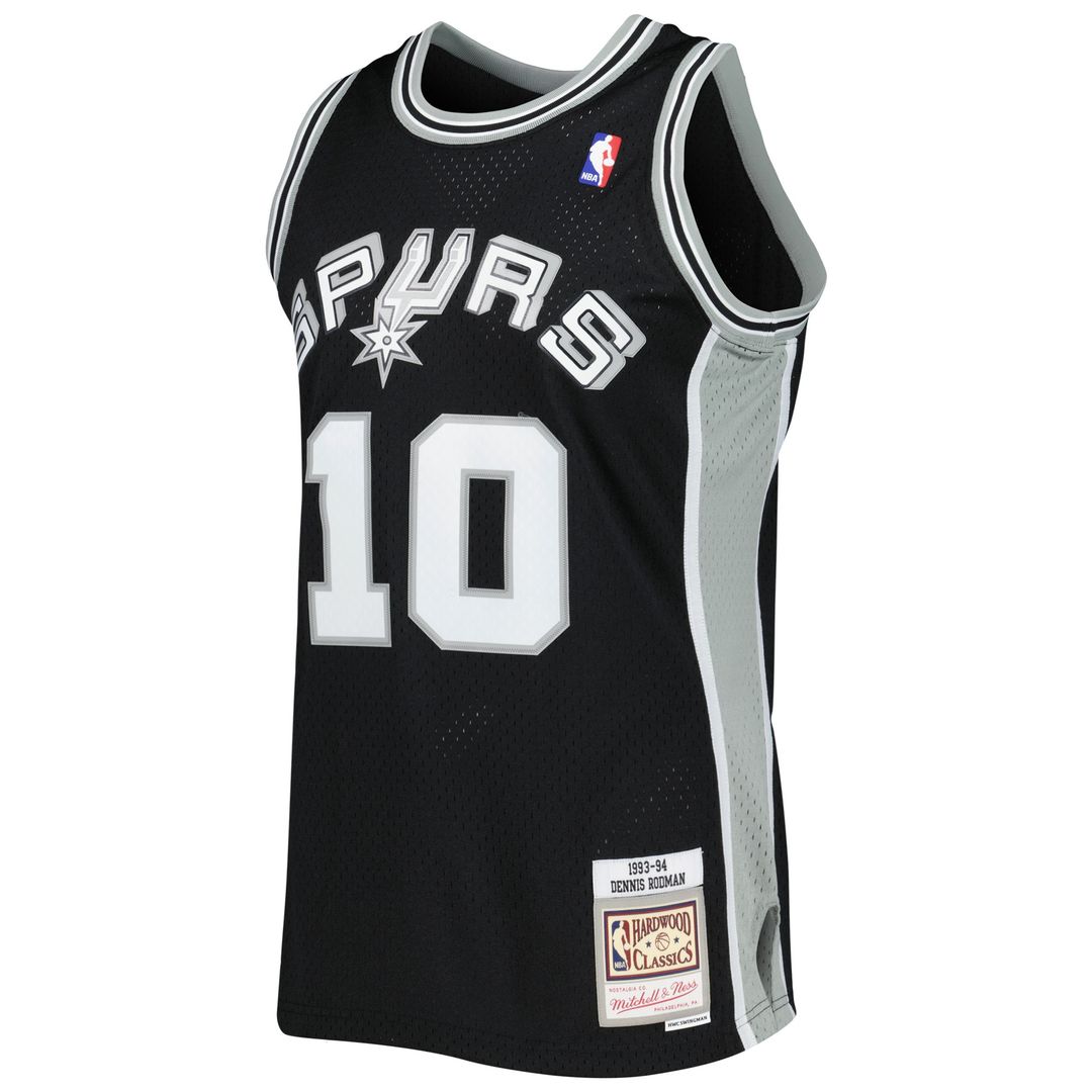 San Antonio Spurs Dennis Rodman Mitchell & Ness 1993/94 Hardwood Classics Swingman Jersey - Black Team Jersey Sports Fan Apparel