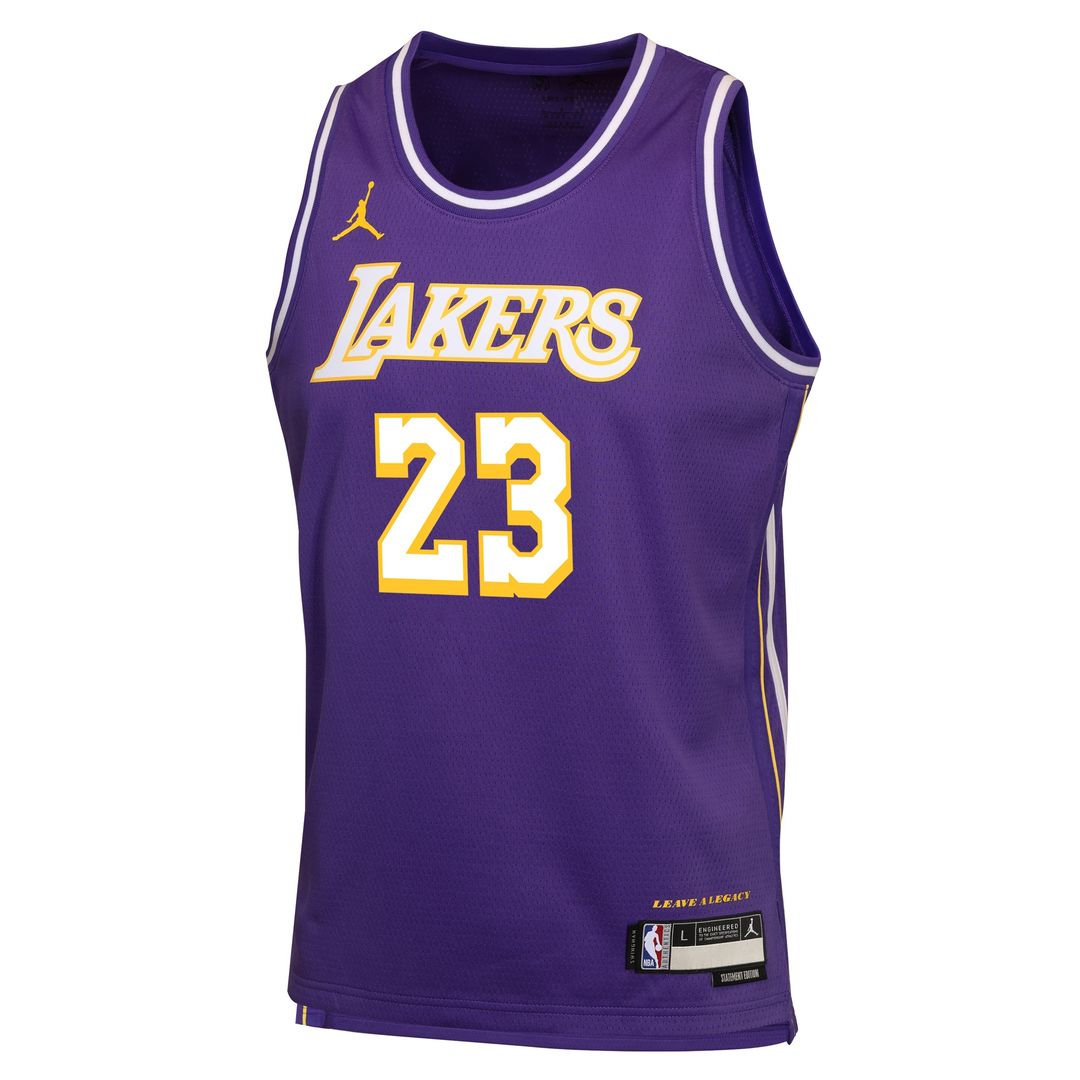 Los Angeles Lakers LeBron James Jordan Brand Youth Swingman Jersey - Statement Edition - Purple Team Jersey Sports Fan Apparel