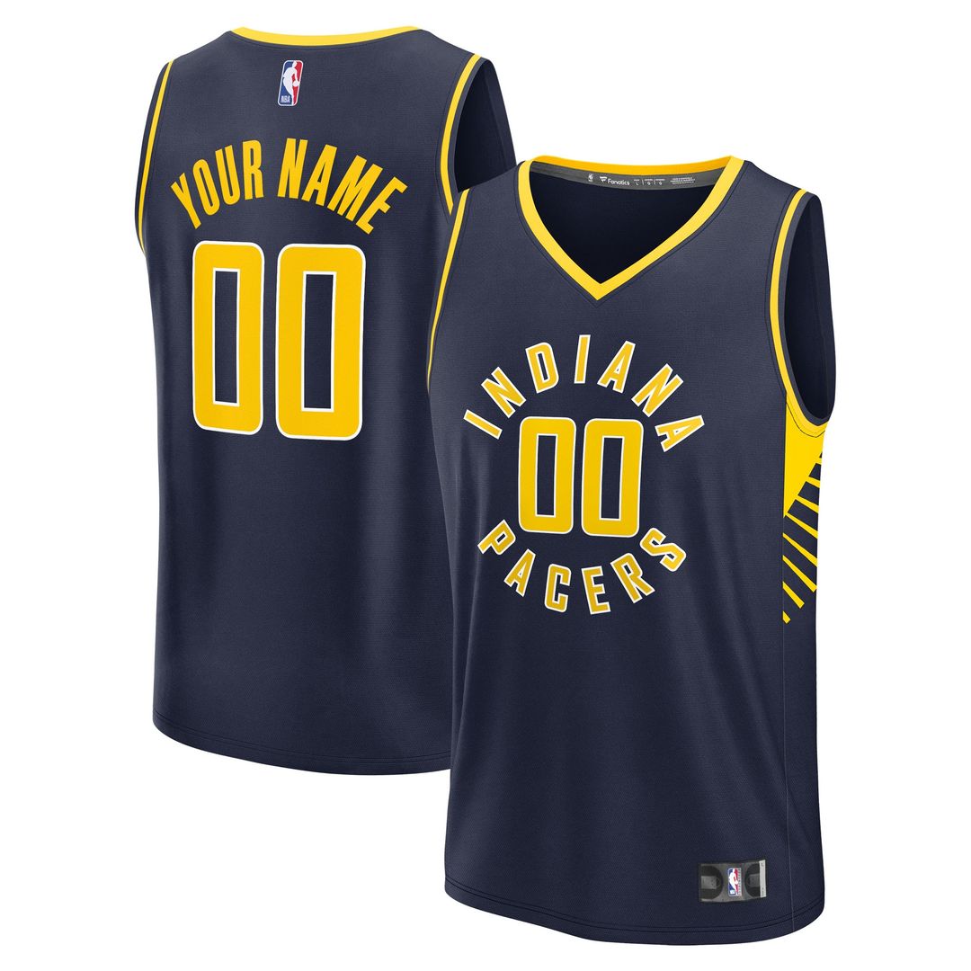 Indiana Pacers Fanatics Fast Break Custom Jersey - Icon Edition - Navy Team Jersey Sports Fan Apparel