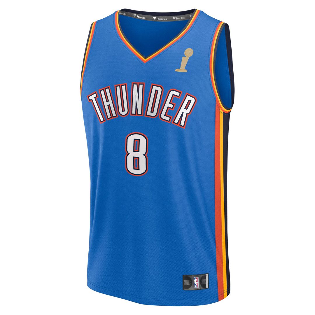 Oklahoma City Thunder Jalen Williams Fanatics Youth 2025 NBA Finals Champions Fast Break Replica Player Jersey - Blue - Icon Edition Team Jersey Sport
