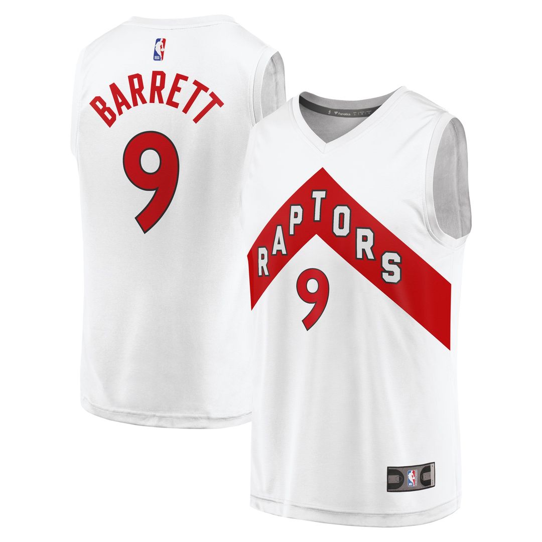 Toronto Raptors RJ Barrett Fanatics Fast Break Player Jersey - Association Edition - White Team Jersey Sports Fan Apparel