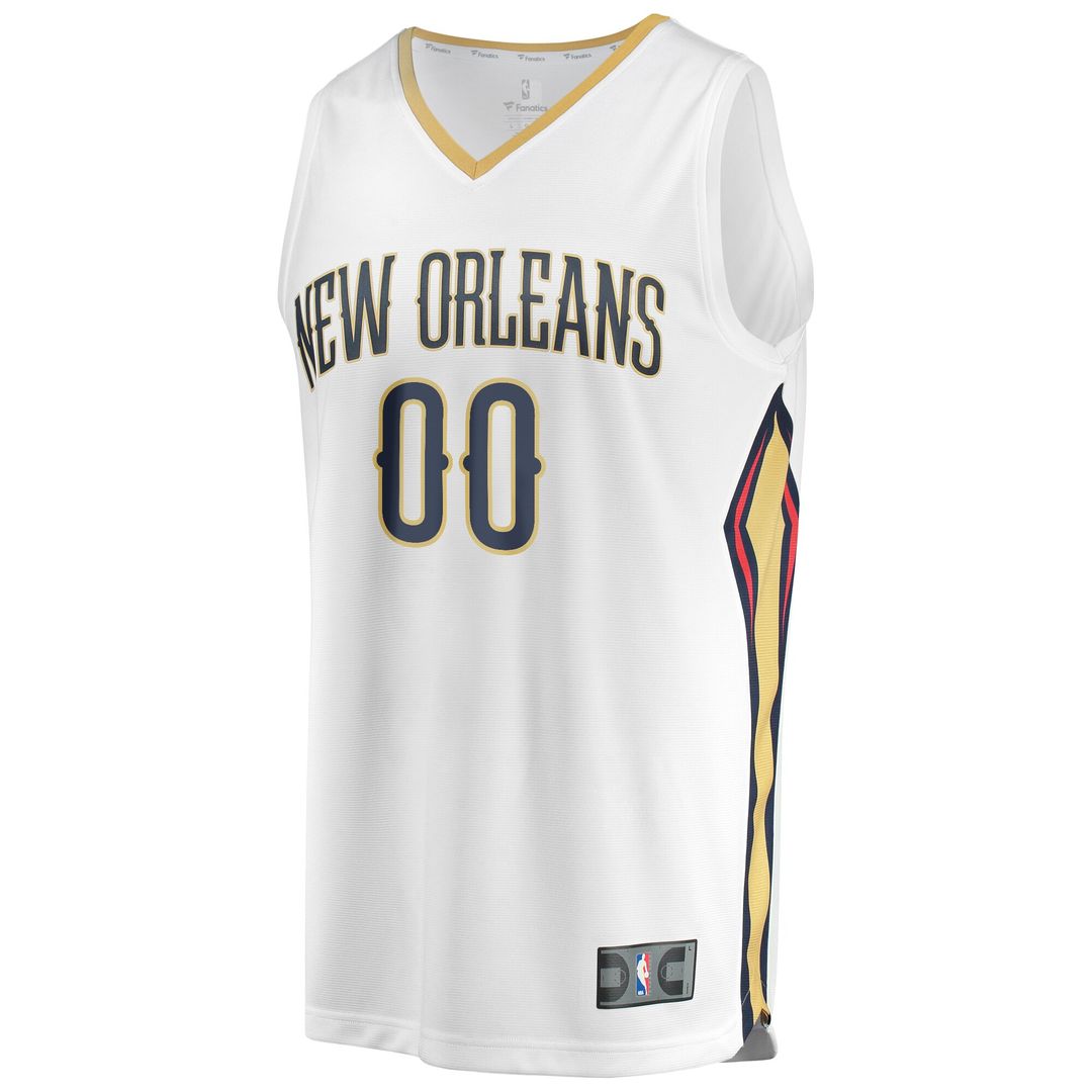New Orleans Pelicans Fanatics Unisex Custom Fast Break Jersey - Association Edition - White Team Jersey Sports Fan Apparel