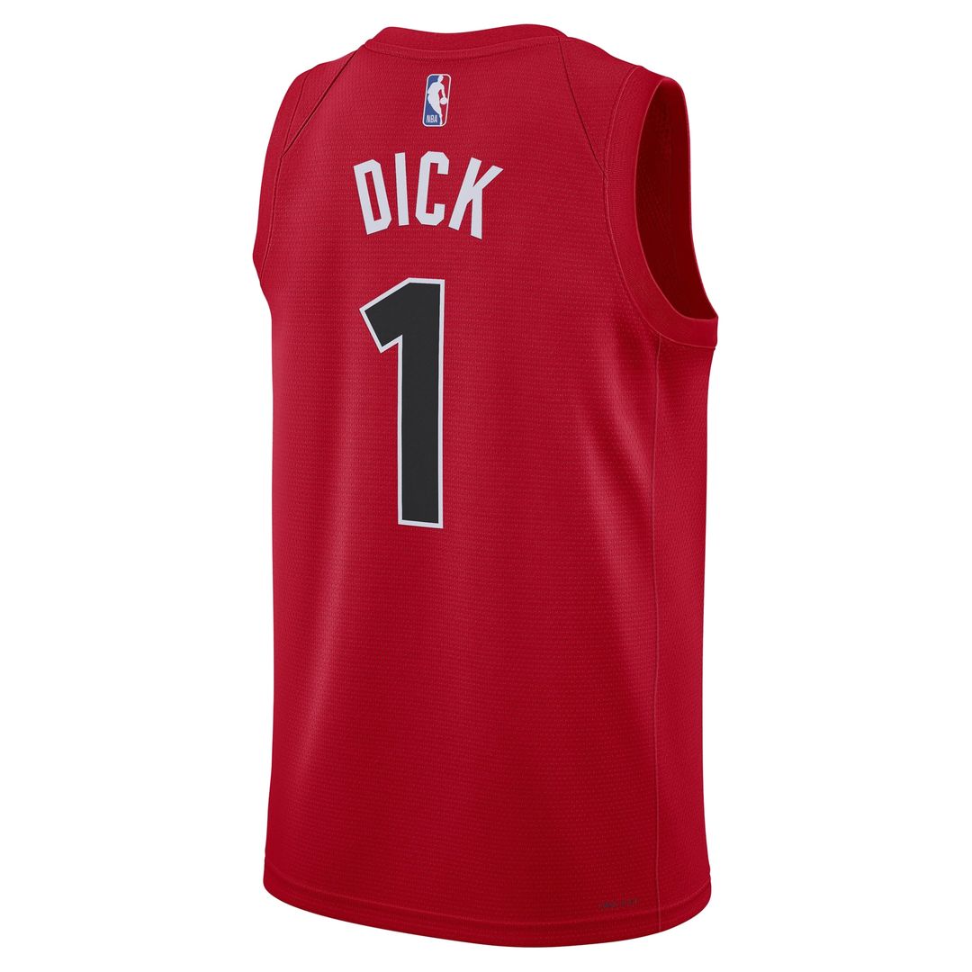 Toronto Raptors Gradey Dick Nike Unisex Swingman Player Jersey - Icon Edition - Red Team Jersey Sports Fan Apparel