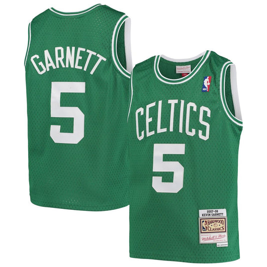Boston Celtics Kevin Garnett Mitchell & Ness Youth 2007/08 Hardwood Classics Swingman Jersey - Kelly Green Team Jersey Sports Fan Apparel