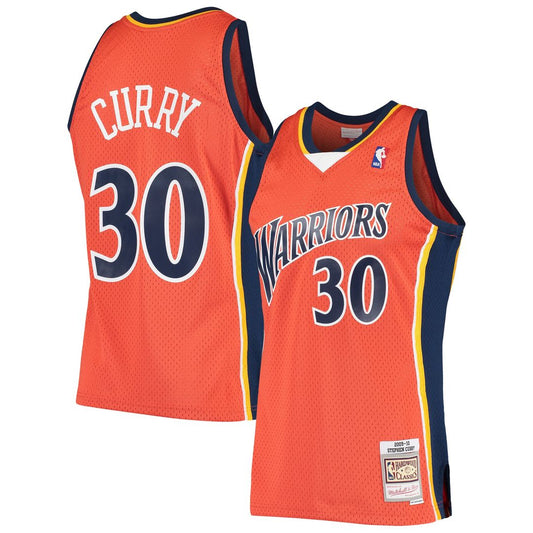 Golden State Warriors Stephen Curry Mitchell & Ness Hardwood Classics Swingman Jersey - Orange Team Jersey Sports Fan Apparel