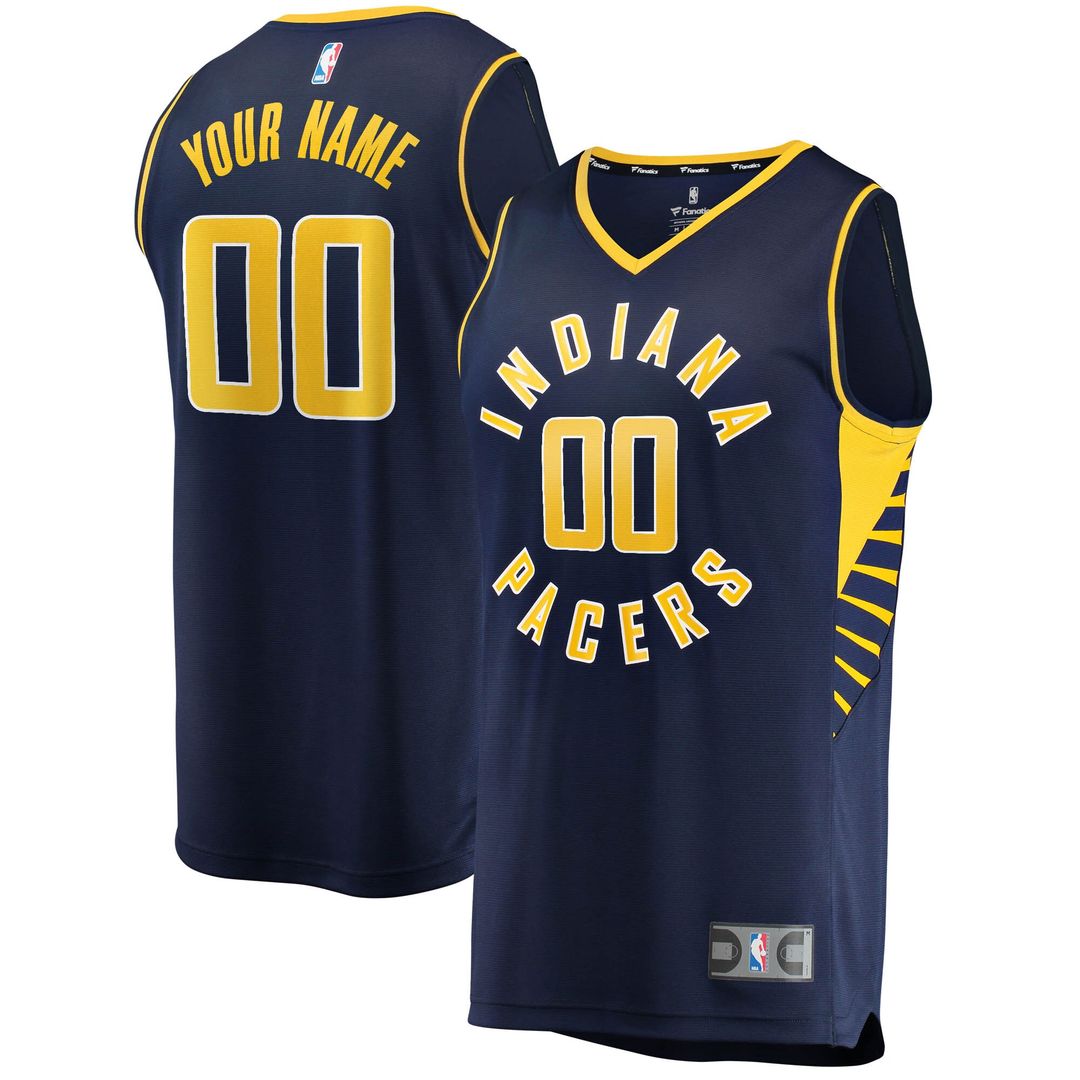Indiana Pacers Fanatics Youth Fast Break Custom Replica Jersey Navy - Icon Edition Team Jersey Sports Fan Apparel