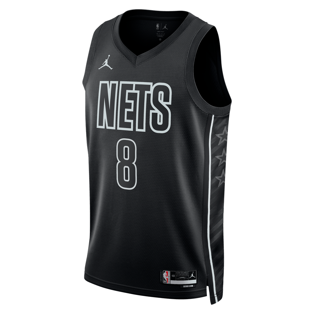 Brooklyn Nets Egor Dëmin Jordan Brand Unisex Swingman Jersey - Statement Edition - Black Team Jersey Sports Fan Apparel