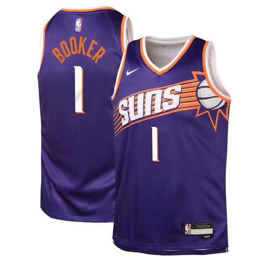 Phoenix Suns Devin Booker Nike Youth Swingman Jersey - Icon Edition - Purple Team Jersey Sports Fan Apparel