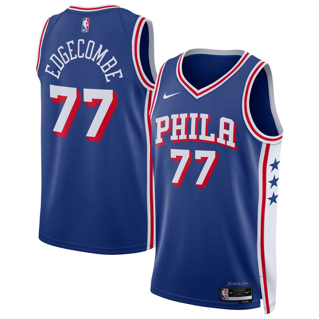 Philadelphia 76ers VJ Edgecombe Nike Unisex Swingman Jersey - Icon Edition - Royal Team Jersey Sports Fan Apparel